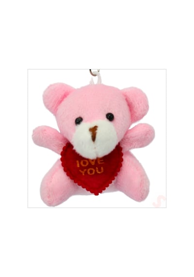 Pelüş Ayıcık Anahtarlık Love You, 5 Cm X 5 Cm - Pembe