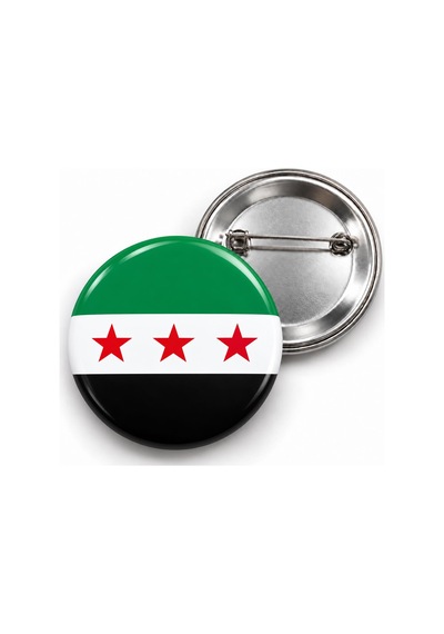 Suriye Bayrağı - 58mm Rozet Çok Renkli