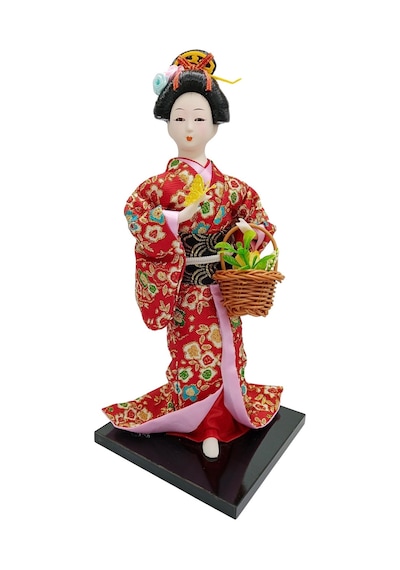 Japon Kimonolu Geyşa Bebek Kabuki Biblo 30 Cm No.18 Anime