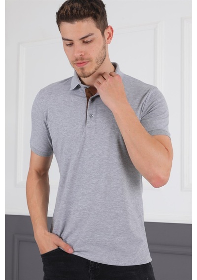 T8581 Dewberry Erkek T-shırt-gri Gri