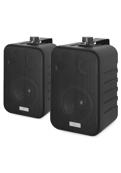 4 Lü Siyah Hoparlörlü Yaka Mikrofonlu Bluetooth Anfi Ses Sistemi Seti
