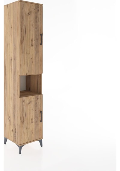 Hyperion Dolap 4 Raflı 2 Kapaklı Tek Askılı 44x44x221 Çam-çam Çam
