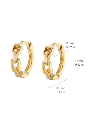 Goldkupe 14 Ayar Modern Halka Altın Küpe 1,09 Gr-3019