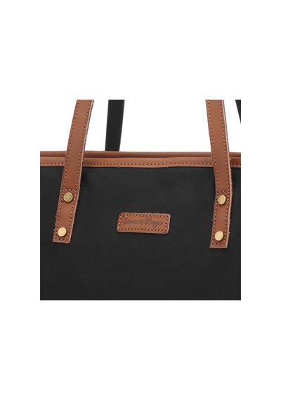 Kanvas Kumaş Kadın Omuz Çantası Smart Bags 1330 Siyah