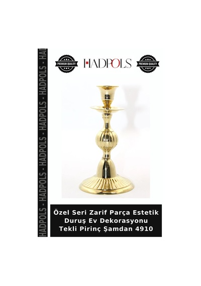 Özel Seri Zarif Parça Estetik Duruş Ev Dekorasyonu Tekli Pirinç Şamdan 4910