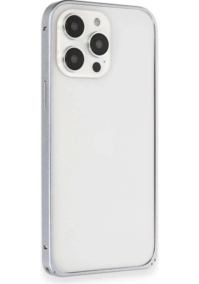 Joko Apple Uyumlu iPhone 15 Pro Metal Bumper Mat Kapak - Gri Çok Renkli