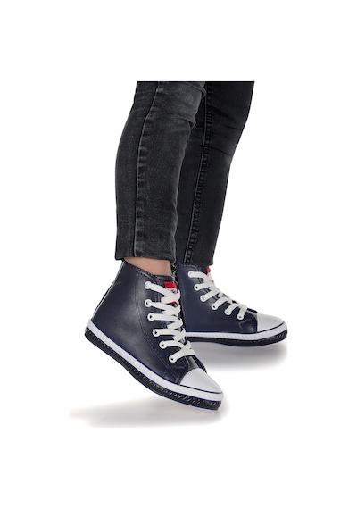 Kiko Kids Pant Günlük Bağcıklı Fermuarlı Erkek Bebek Spor Ayakkabı Lacivert Lacivert