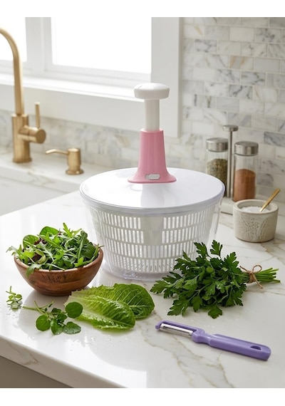 Ludıa 5lt Geniş Hazneli Salata Kurutucu Ve Ergonomik Sebze Soyacağı Set Diğer