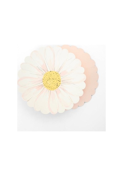 Meri Meri - Wild Daisy Plates - Yabani Papatya Tabaklar - 8'li