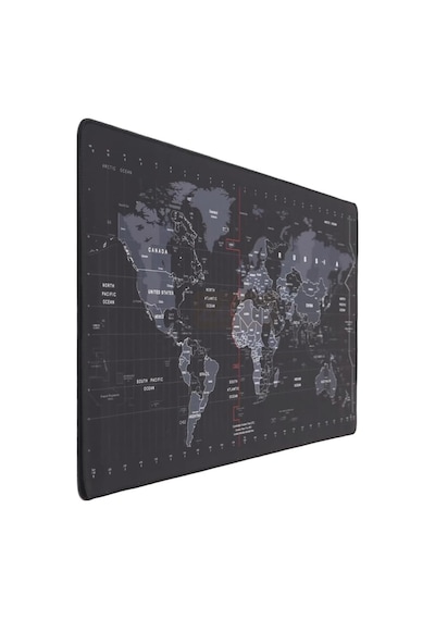 Lexroo Dünya Haritası Ekstra Büyük Genişletilmiş Kaymaz Kauçuk Oyun Mouse Pad & Klavye Masa Mat Standart