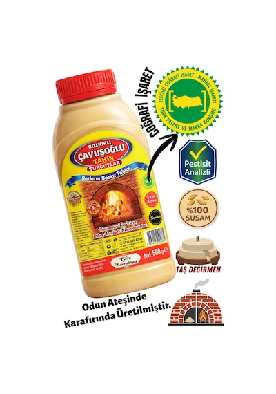 Bozkırlı Çavuşoğlu Odun Ateşinde Çifte Kavrulmuş Kepeksiz Bozkır Tahini 500 G