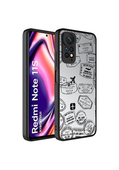 Xiaomi Redmi Note 11 Global Kılıf Aynalı Desenli Kamera Korumalı Parlak Zore Mirror Kapak Seyahat
