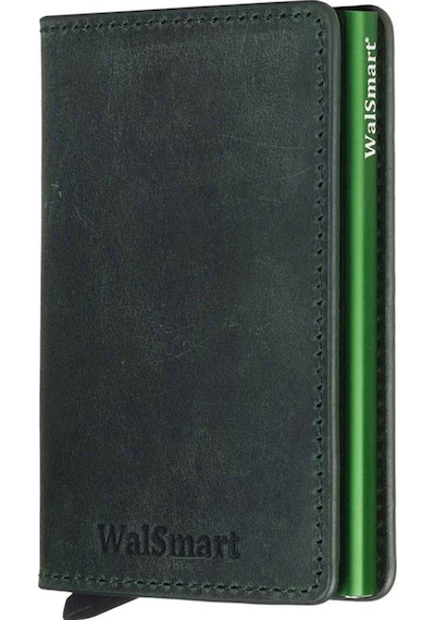 Walsmart Slim Crazy Akıllı Mekanizmalı Cüzdan Hakiki Deri