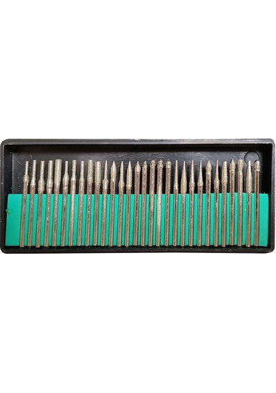 Merttools Elmas Camcı Seti 30 Parça Matkap Ucu Ahşap Oyma Freze Gravür Drem