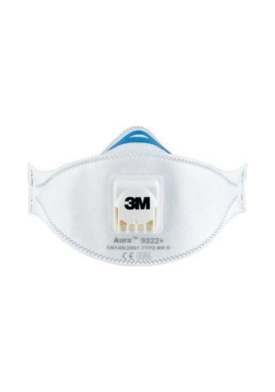 3M 9322A Aura Ffp2 Maske Partikül Solunum Maskesi, Valfli, 9322+