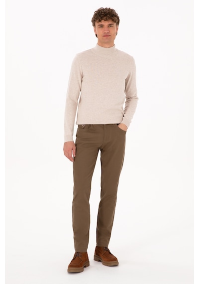 U.S. Polo Assn. Erkek Haki Slim Fit Kanvas / Chino Pantolon 50310340-VR027
