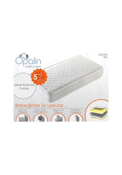 Uzunbebe 100X190 Opalin Jakarlı Full Ortopedik Yatak 100*190 Ortopedik