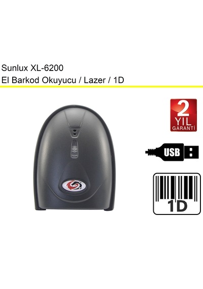 Sunlux Xl6200 El Barkod Okuyucu Lazer Okuma Teknolojisi