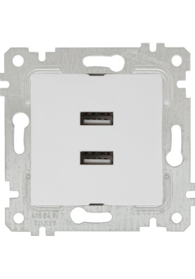 Mutlusan Rita Ikili Usb Şarj Prizi Beyaz