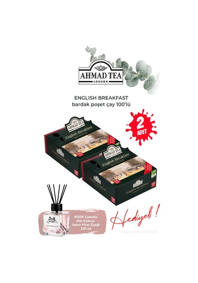 2 Paket English Breakfast Bardak Poşet Çay 100 Lü 200 G Ve Oda Kokusu