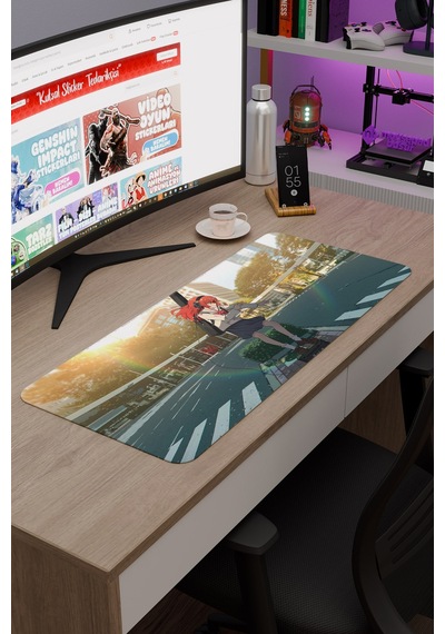 Bochi The Rock Anime V3 - 70x30 Xl Gaming Kauçuk Kaymaz Taban Mouse Pad Fare Altlığı
