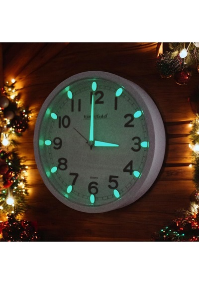 Fosforlu Karanlıkta Parlayan Küçük Çocuk Odası Beyaz Duvar Saati Çap 22 Cm Beyaz