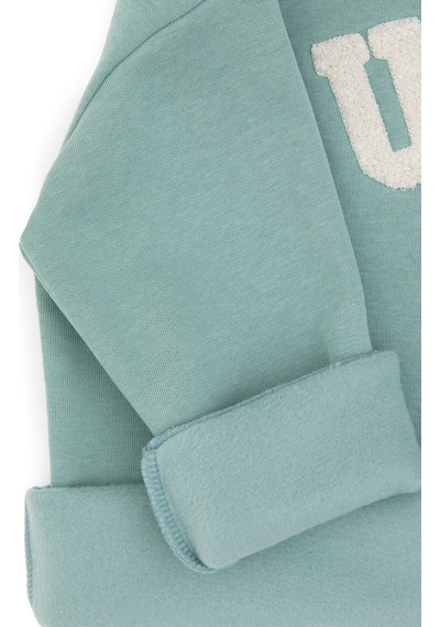 U.S. Polo Assn. Kız Çocuk Mint Bisiklet Yaka Şardonlu Sweatshirt 50317878-VR090