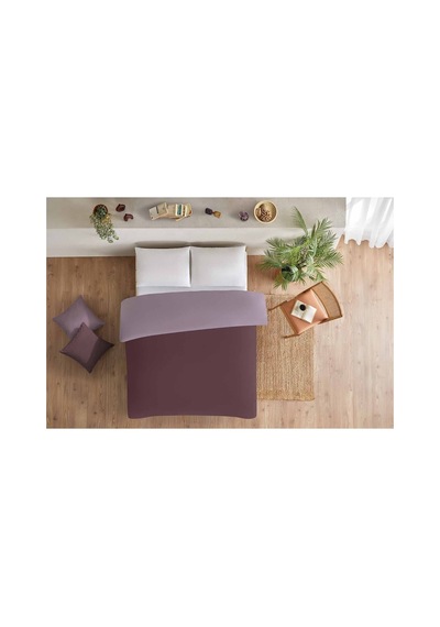Colourist Tek Kişilik Nevresim Bordo