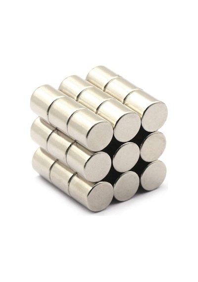 Silindir Süper Güçlü Neodyum Mıknatıs 5 Adet Çap 10mm X Kalınlık