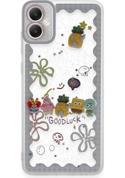 Newface Samsung Galaxy UyumluA05 Kılıf Sweet Desenli Silikon Kapak - Açık Mavi