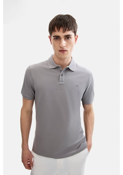 Back And Bond Gri Regular Fit Polo Yaka Tişört