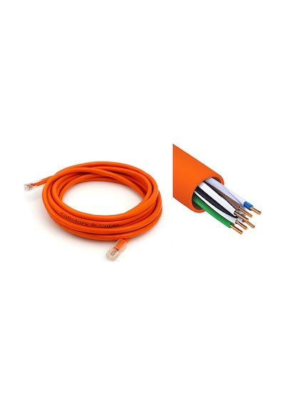 Cat 6 20m Rj45 Uçlu Jacklı Network Adsl Ethernet Kablosu Halojensiz Yüksek Performanslı
