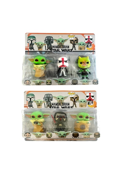 Mandalorian Grogu Baby Yoda İncinerator Stormtrooper Gamorrean Fighter Kylo Ren 6'lı Figür Oyuncak