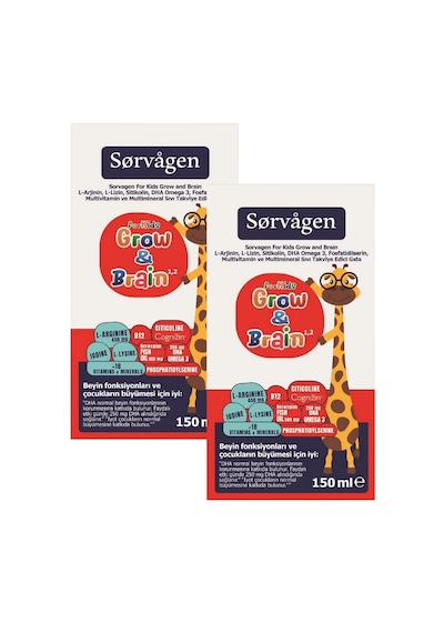 Sorvagen Kids Grow&brain 150 Ml X 2 Adet