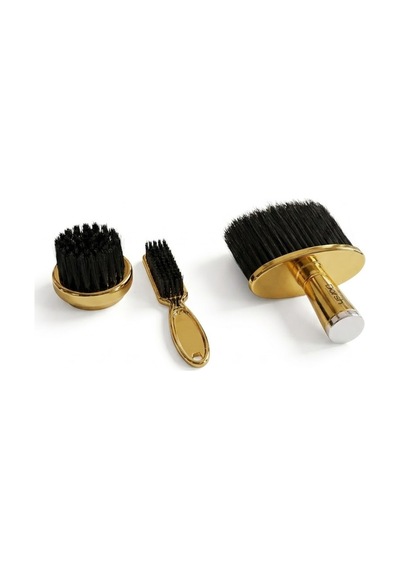 Berber Fade Fırça Seti Silindir Fırça Ense Fırçası Barber Stilist Kuaför Fırçası Altın - 941899604