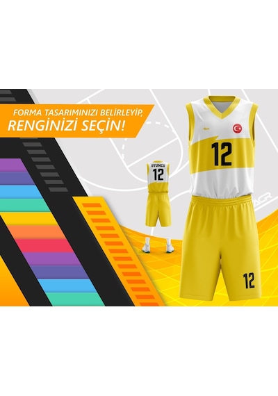 Acr Giyim Kişiye Özel Basketbol Forması - Dizayn : Fırça