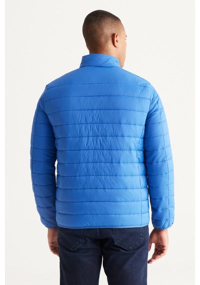 Ac&Co / Altınyıldız Classics Standart Fit Normal Kesim Dik Yaka Erkek Mont Indigo İndigo