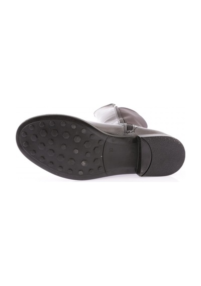 Dgn 508-22k Kadin Arkasi Stretch Yan Taşli Şerit Knee High Flats Çizme 508-1557-R1645 Siyah Rugan