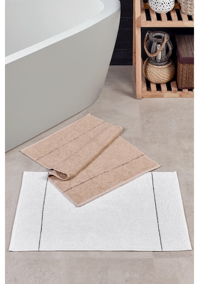 Sahara Ayak Havlusu Banyo Paspası Bej - Krem 2'li 50 x 70 CM Bej - Krem