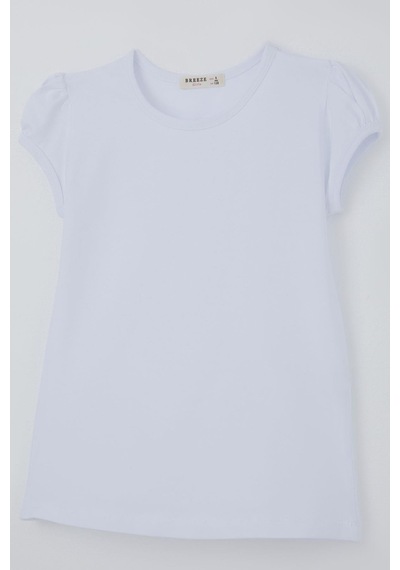 Breeze Kız Çocuk Tişört Basic 8-14 Yaş, Beyaz