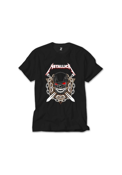 Metallica Warrior Siyah Tişört Siyah