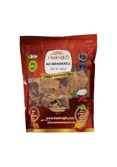 Haşiroğlu Acı Baharatlı Tarhana Cipsi 225 G - Geleneksel Lezzet 3'li Ekonomik Paket - 3 Adet Tarı