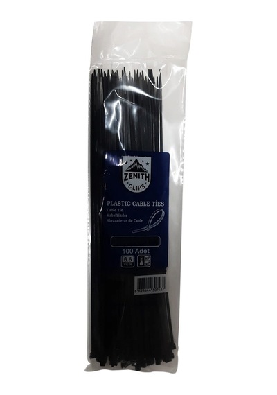 8.0x750 Kablo Bağı 1 Paket (100 Adet) Siyah