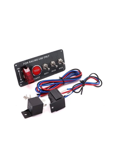 4'lü ON-OFF Toggle Switch Panel - Motor Start Butonlu