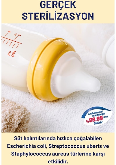 Yenidoğan Bebek Sterilizatör Alkolsüz Biberon Emzik Temizleyici Dezenfektan Sprey Set