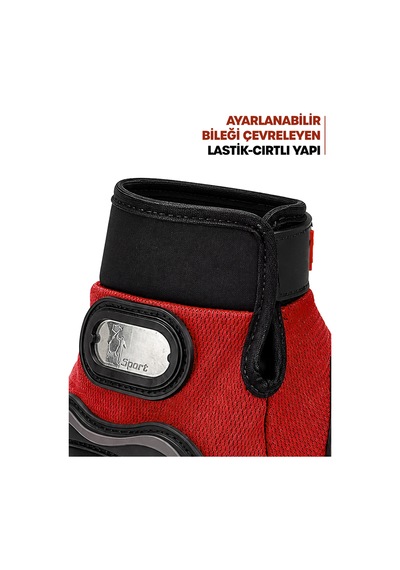 Alastor M Beden Korumalı Motosiklet Eldiveni Unisex Bisiklet Motorcu Eldiveni Kırmızı 113