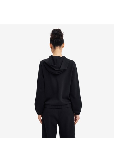 Lescon Siyah Kadın Fermuarlı Kapüşonlu Sweatshirt 26n-2120