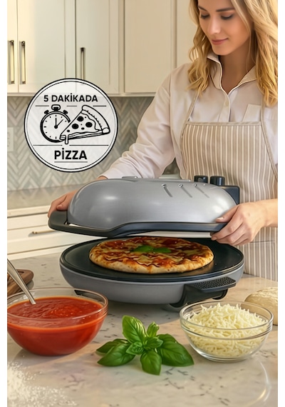 Lorenzo Pietra 12in1 Pizza Makinesi Lahmacun Tandır Ekmeği Bazlama Ve Fırın Yemekleri + Tepsi
