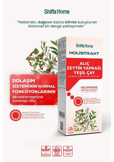 Holistrakt - Alıç, Zeytinyaprağı Ve Yeşilçay İçeren Sıvı Ekstrakt 250 Ml