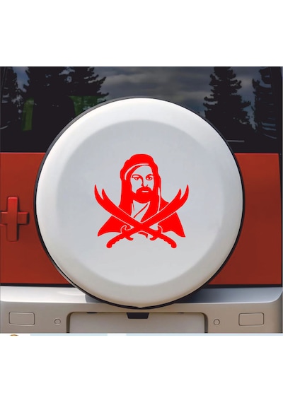 Hz Ali Zülfikar Sticker - Araba Oto Motosiklet Kask Cam Sticker - 00095 60x60 Cm